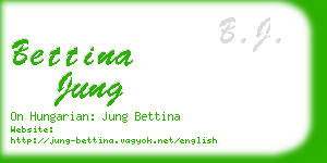 bettina jung business card